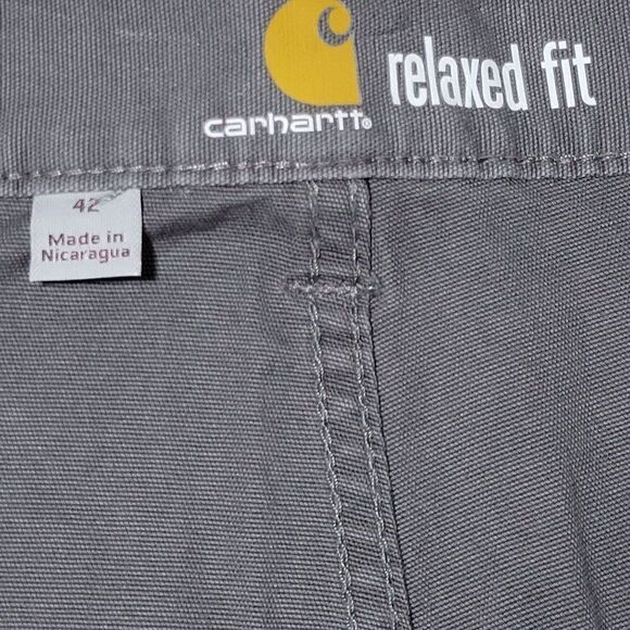 Carhartt Rigby Canvas Work Shorts Mens Size 42 Rugged Flex Relaxed Fit Gray NEW - Picture 9 of 13